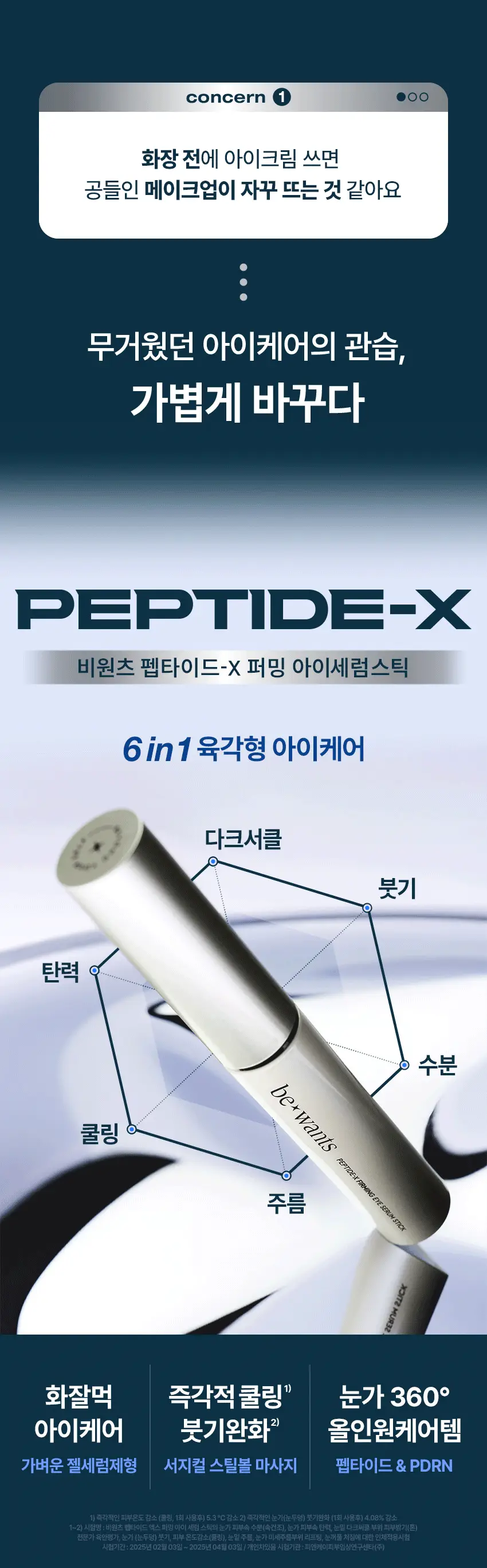 [NCT태용 PICK] 비원츠 펩타이드-X 퍼밍 아이세럼스틱 15ml 상세페이지 4